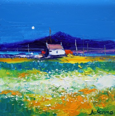 Croft and Wild Cotton on the Machair South Uist 12x12 Croft and Wild Cotton on the Machair South Uist 12x12